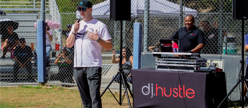 DJ Hustle Delivers High-Energy Entertainment at World Champion Evan Phillips Youth Baseball Camp in Los Angeles