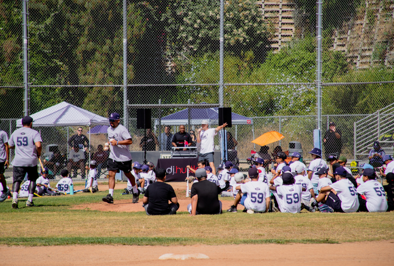 DJ Hustle Delivers High-Energy Entertainment at World Champion Evan Phillips Youth Baseball Camp in Los Angeles